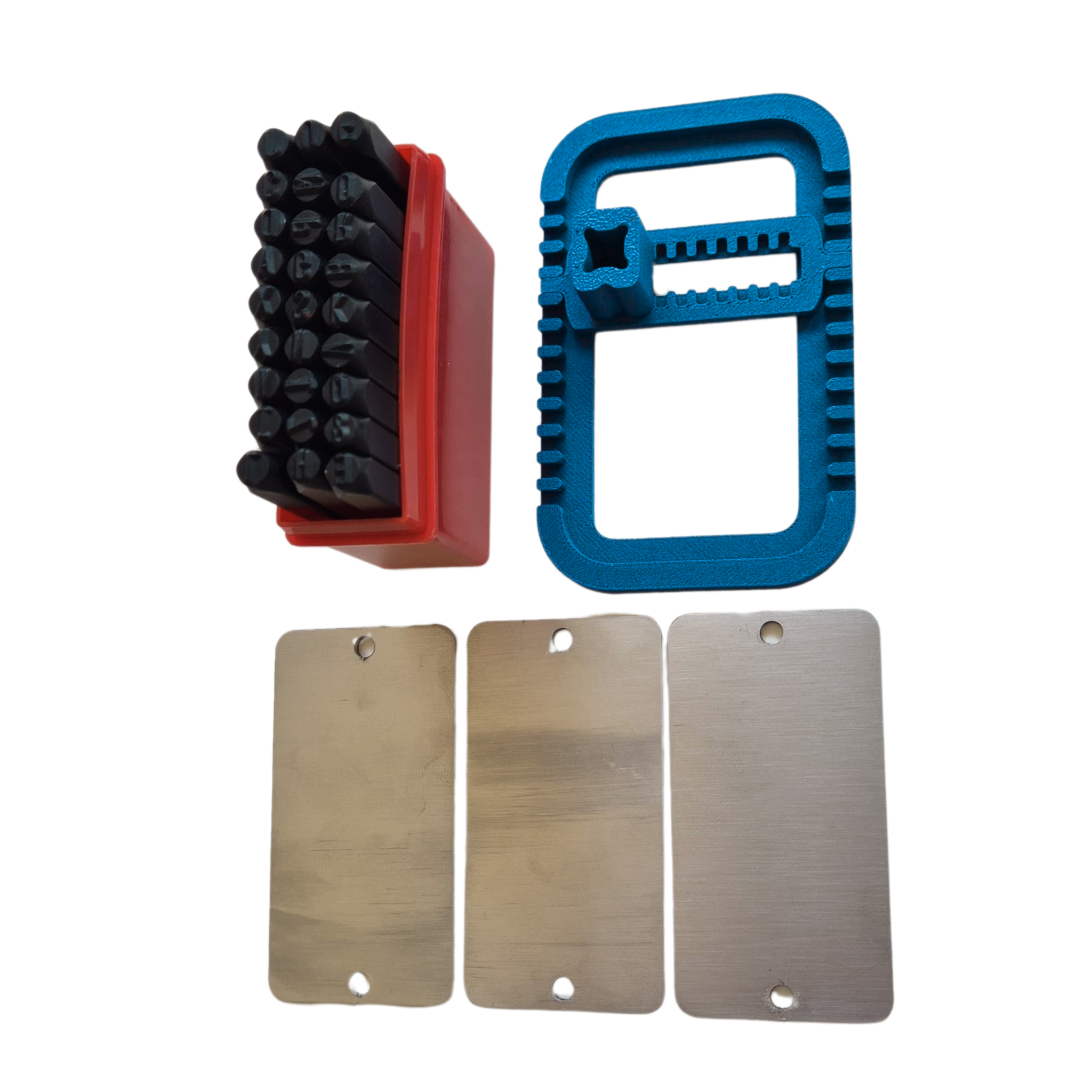 SteelTablet kit with stamp set, stamping mold, and steel plates
